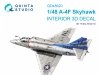 Quinta Studio QD48620 A-4F Skyhawk 3D-Printed & coloured Interior on decal paper ( Hobby Boss ) 1/48